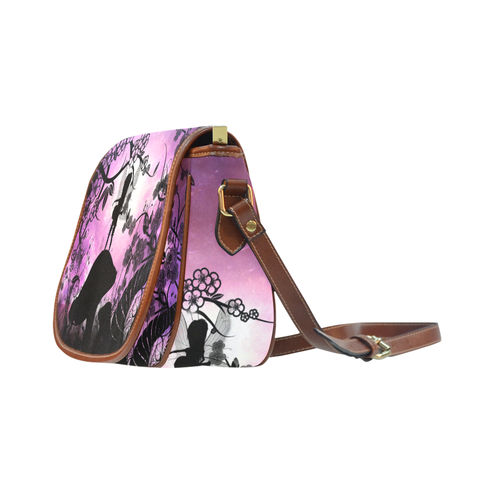 Playing fairy, fantasy forest Saddle Bag/Small (Model 1649) Full Customization