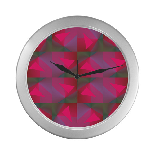 Geometric Lux Q Silver Color Wall Clock