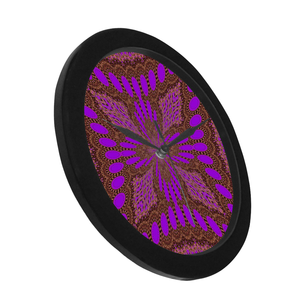 Purp Embroidered Circular Plastic Wall clock