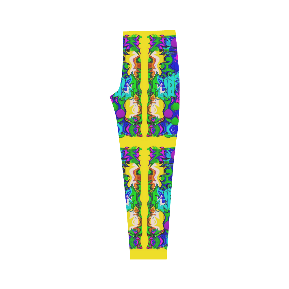 Shimmering Landscape Pop Art Capri Legging (Model L02)