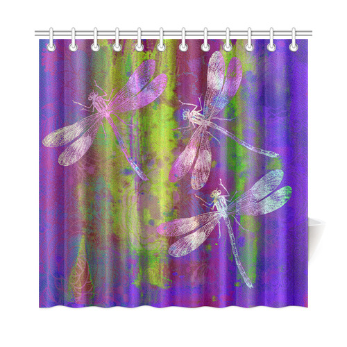 A Dragonflies QY Shower Curtain 72"x72"