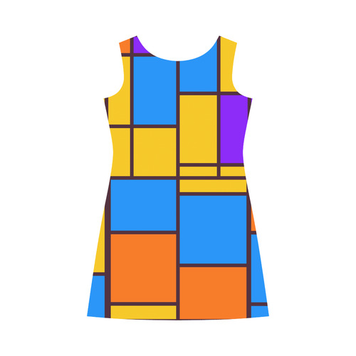 Shapes in retro colors Bateau A-Line Skirt (D21)