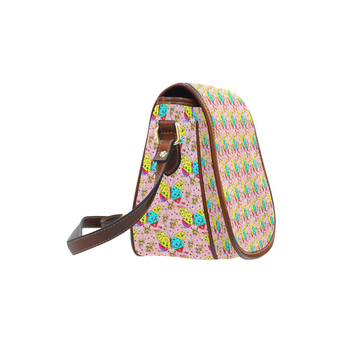 Butterfly Pop by Popart Lover Saddle Bag/Large (Model 1649)