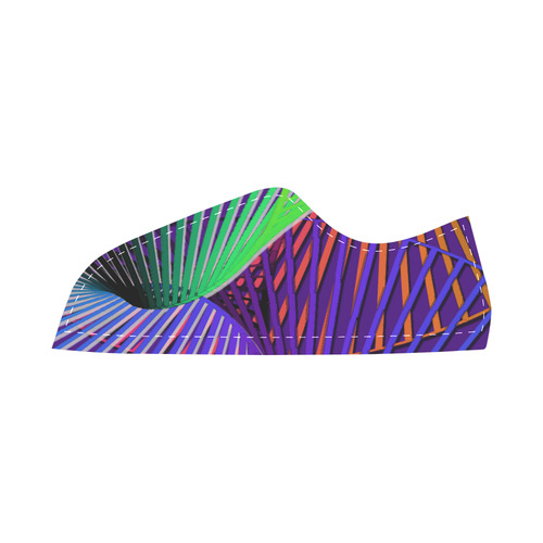 Colorful Rainbow Helix Canvas Shoes for Women/Large Size (Model 016)