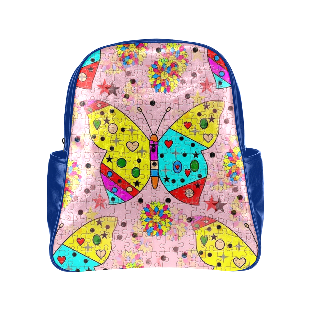 Butterfly Pop by Popart Lover Multi-Pockets Backpack (Model 1636)