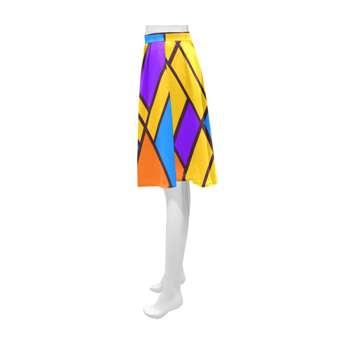 Shapes in retro colors Athena Women's Short Skirt (Model D15)