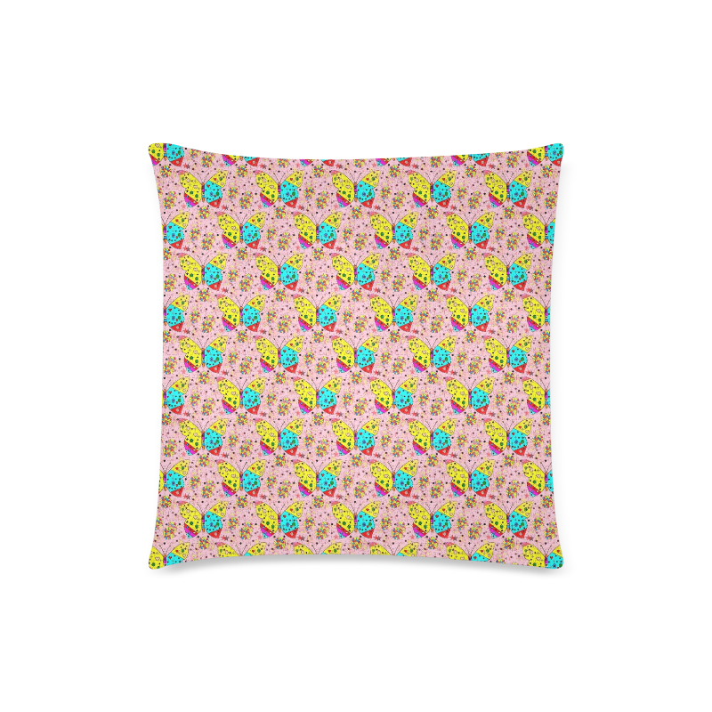 Butterfly Pop by Popart Lover Custom Zippered Pillow Case 18"x18"(Twin Sides)