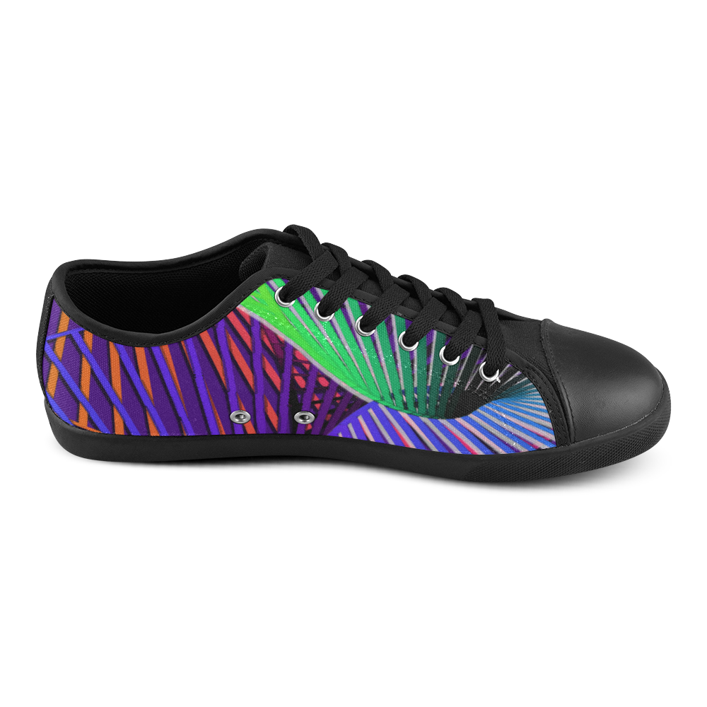 Colorful Rainbow Helix Canvas Shoes for Women/Large Size (Model 016)