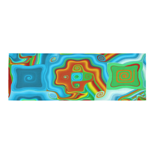 Mosaic Cool Colorful Abstract Fractal Art Area Rug 9'6''x3'3''