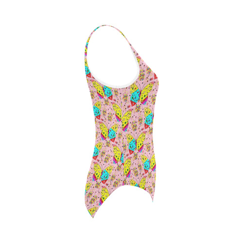 Butterfly Pop by Popart Lover Vest One Piece Swimsuit (Model S04)