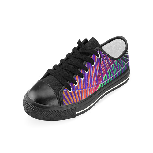 Colorful Rainbow Helix Women's Classic Canvas Shoes (Model 018)