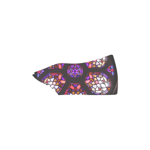 Purple Rosary Window Mandala Slip-on Canvas Shoes for Men/Large Size (Model 019)