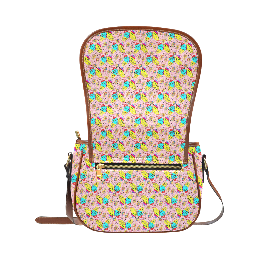 Butterfly Pop by Popart Lover Saddle Bag/Small (Model 1649) Full Customization