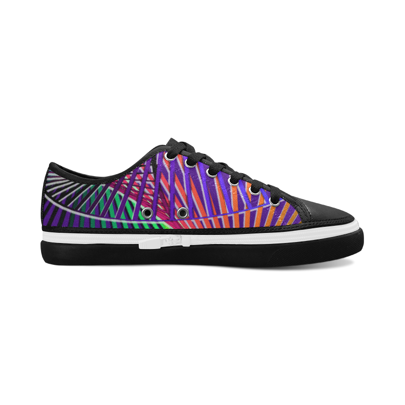 Colorful Rainbow Helix Women's Canvas Zipper Shoes/Large Size (Model 001)