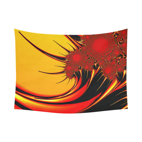 Fractal Sunflowers Floral Abstract Art Cotton Linen Wall Tapestry 80"x 60"