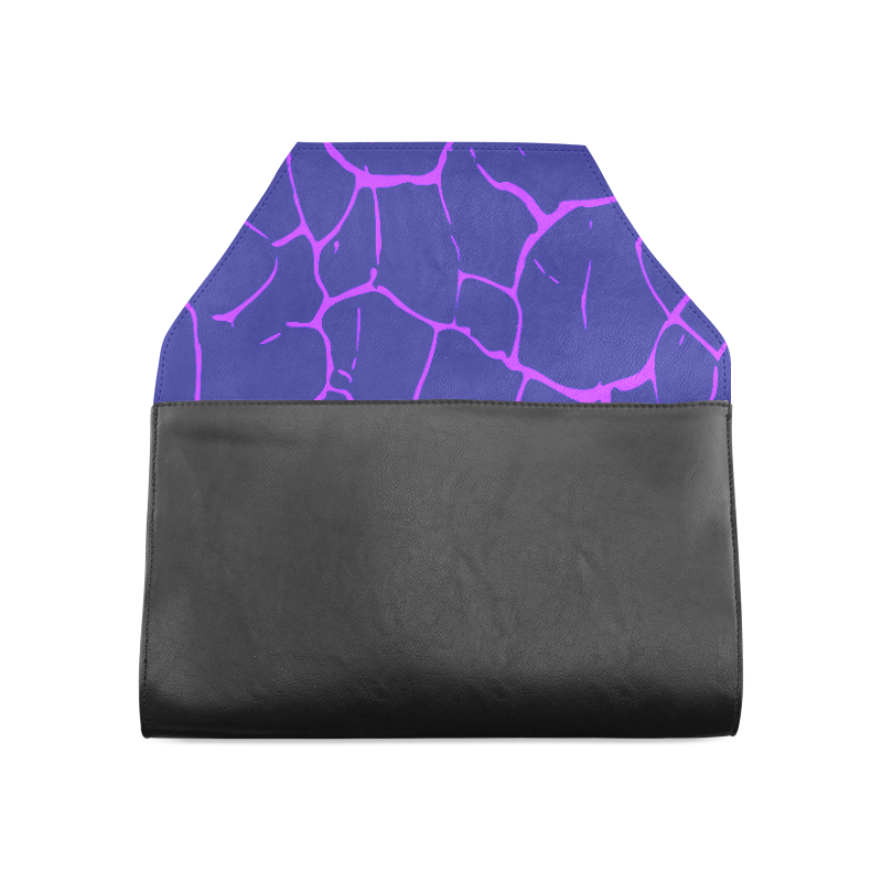 Cute minimalist Bag in purple and black wild Style. Fashion art Collection 2016 Clutch Bag (Model 1630)