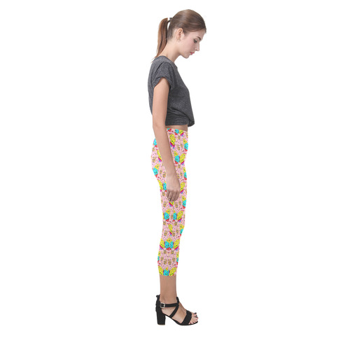 Butterfly Pop by Popart Lover Capri Legging (Model L02)