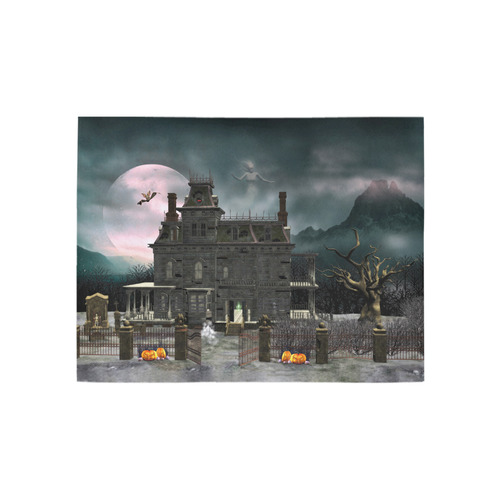 A creepy darkness halloween haunted house Area Rug 5'3''x4'