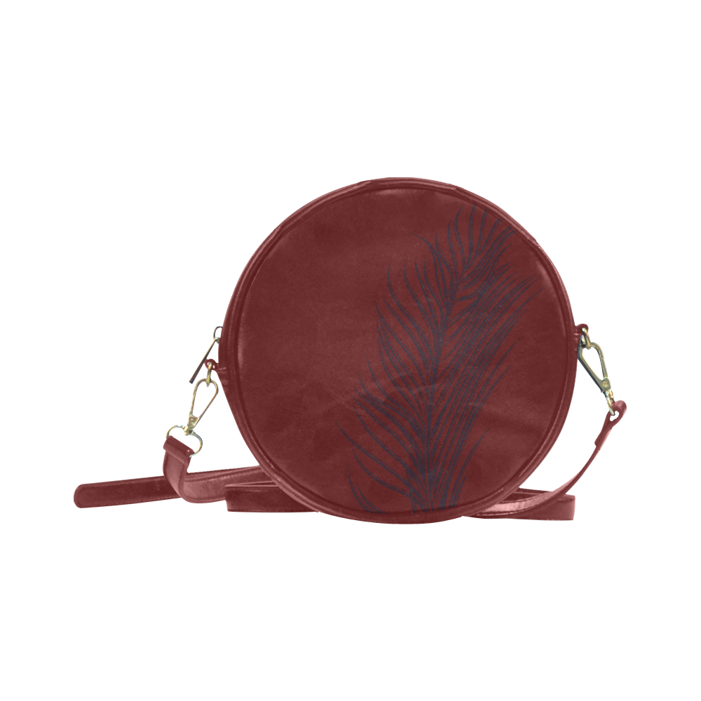 New arrival in Shop! Exotic Designers Bag : Brown with hand-drawn Palm 2016 Edition Round Sling Bag (Model 1647)