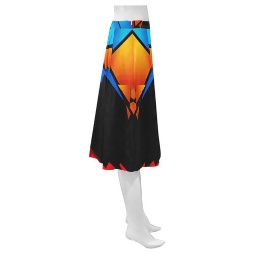 Lightning Pattern by Artdream Mnemosyne Women's Crepe Skirt (Model D16)