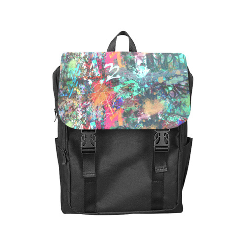 Graffiti Wall and Paint Splatter Casual Shoulders Backpack (Model 1623)