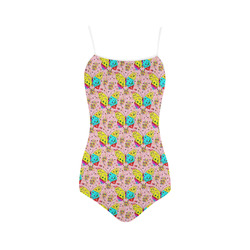 Butterfly Pop by Popart Lover Strap Swimsuit ( Model S05)