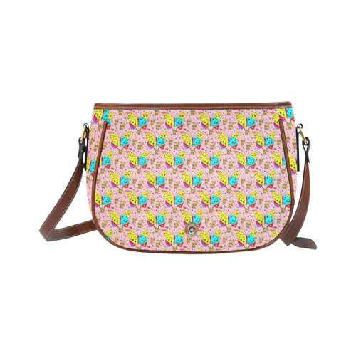 Butterfly Pop by Popart Lover Saddle Bag/Large (Model 1649)