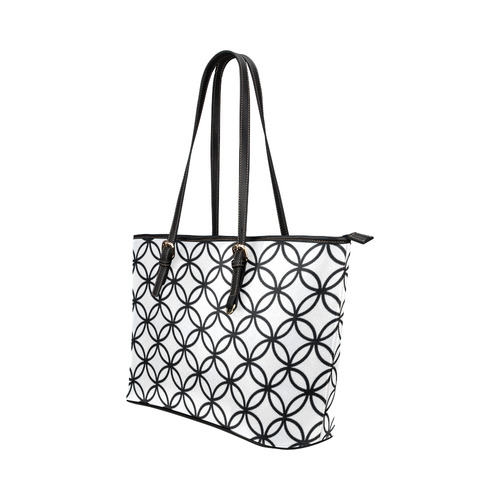 Hamburger Print Pattern Leather Tote Bag main image 1
