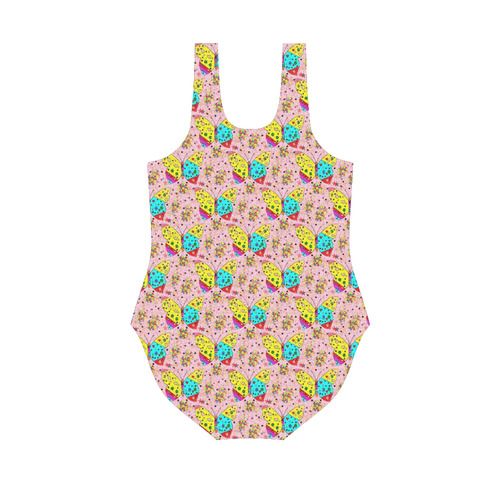 Butterfly Pop by Popart Lover Vest One Piece Swimsuit (Model S04)