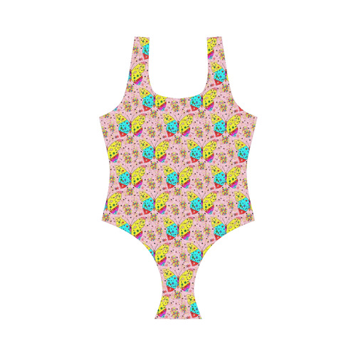 Butterfly Pop by Popart Lover Vest One Piece Swimsuit (Model S04)