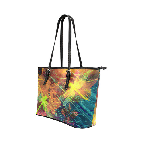 Dragonfly Leather Tote Bag/Large (Model 1651)