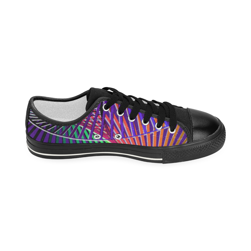 Colorful Rainbow Helix Women's Classic Canvas Shoes (Model 018)