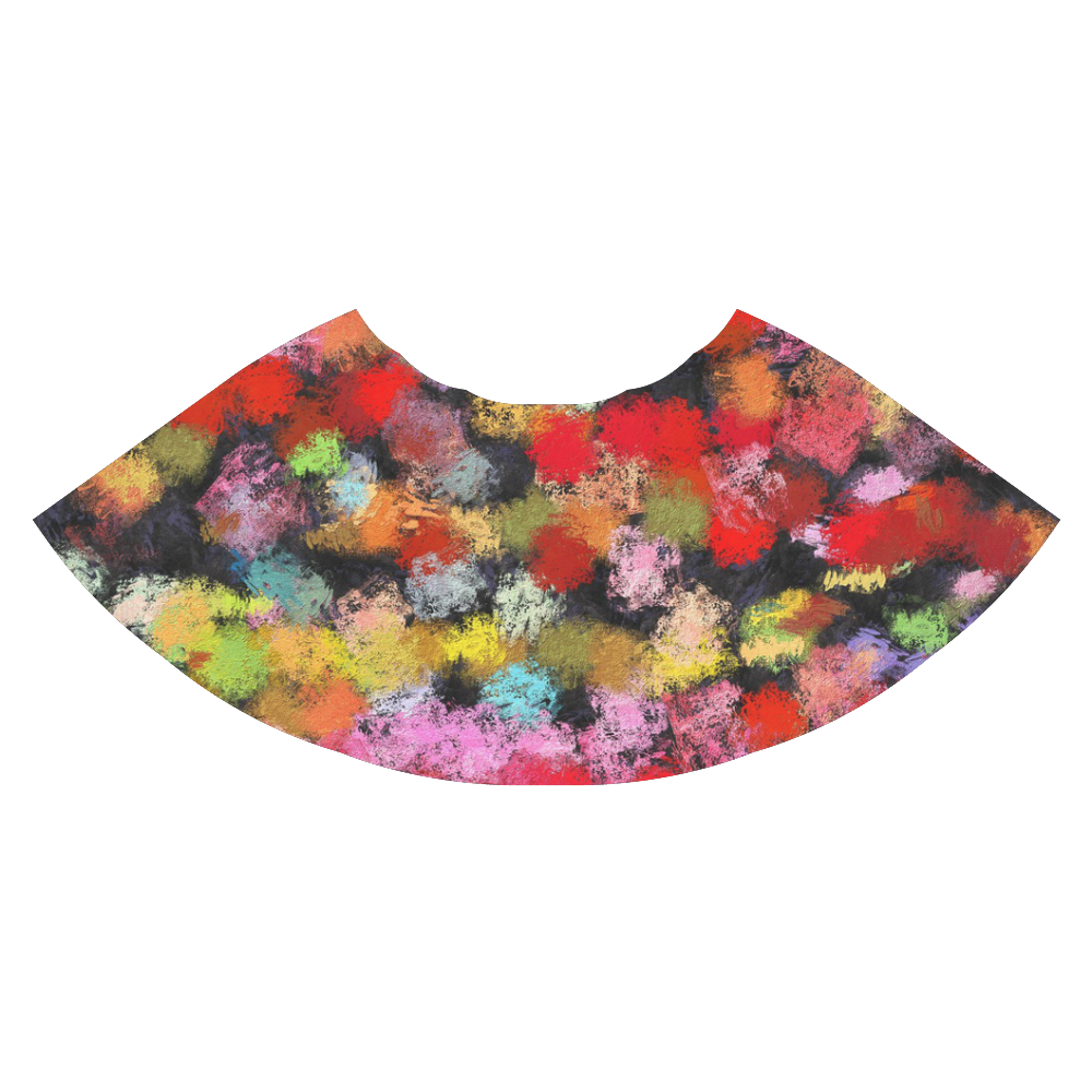 Colorful paint strokes Athena Women's Short Skirt (Model D15)