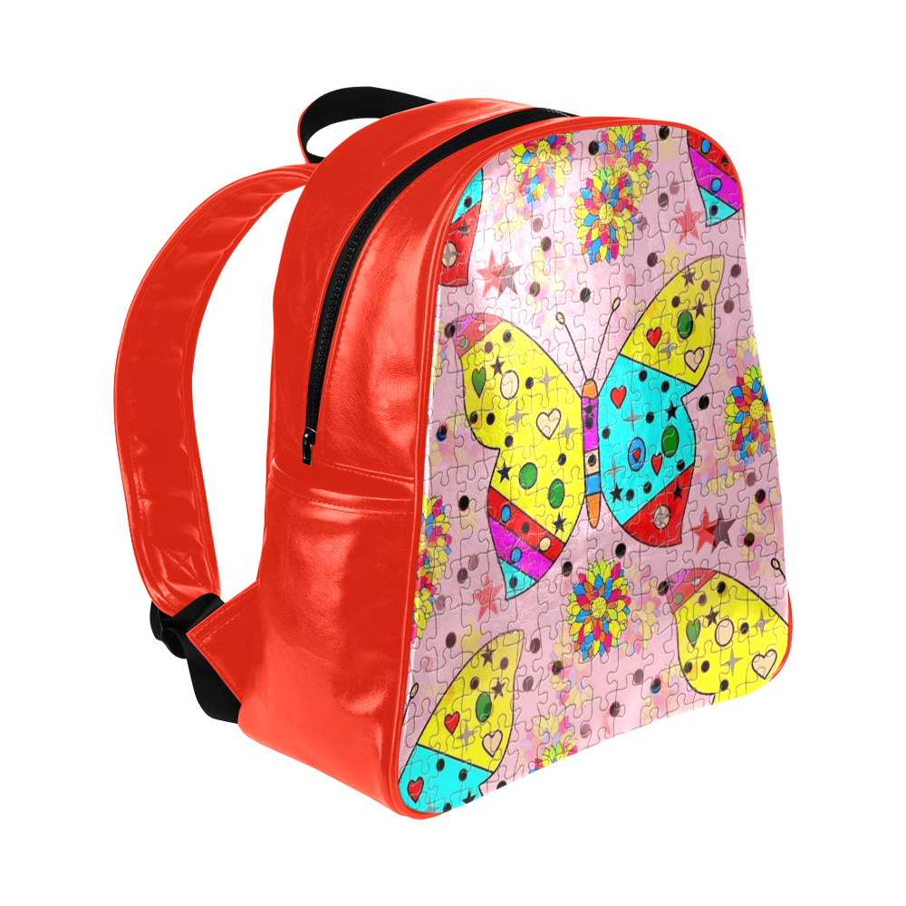 Butterfly Pop by Popart Lover Multi-Pockets Backpack (Model 1636)