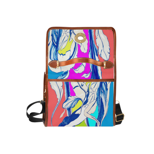 Blue Succulent Colorful Waterproof Canvas Bag/All Over Print (Model 1641)
