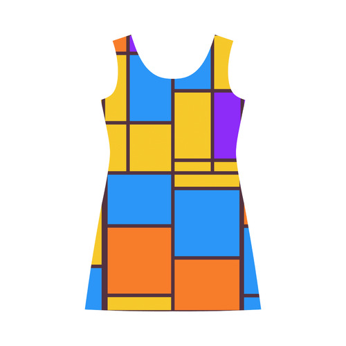 Shapes in retro colors Bateau A-Line Skirt (D21)
