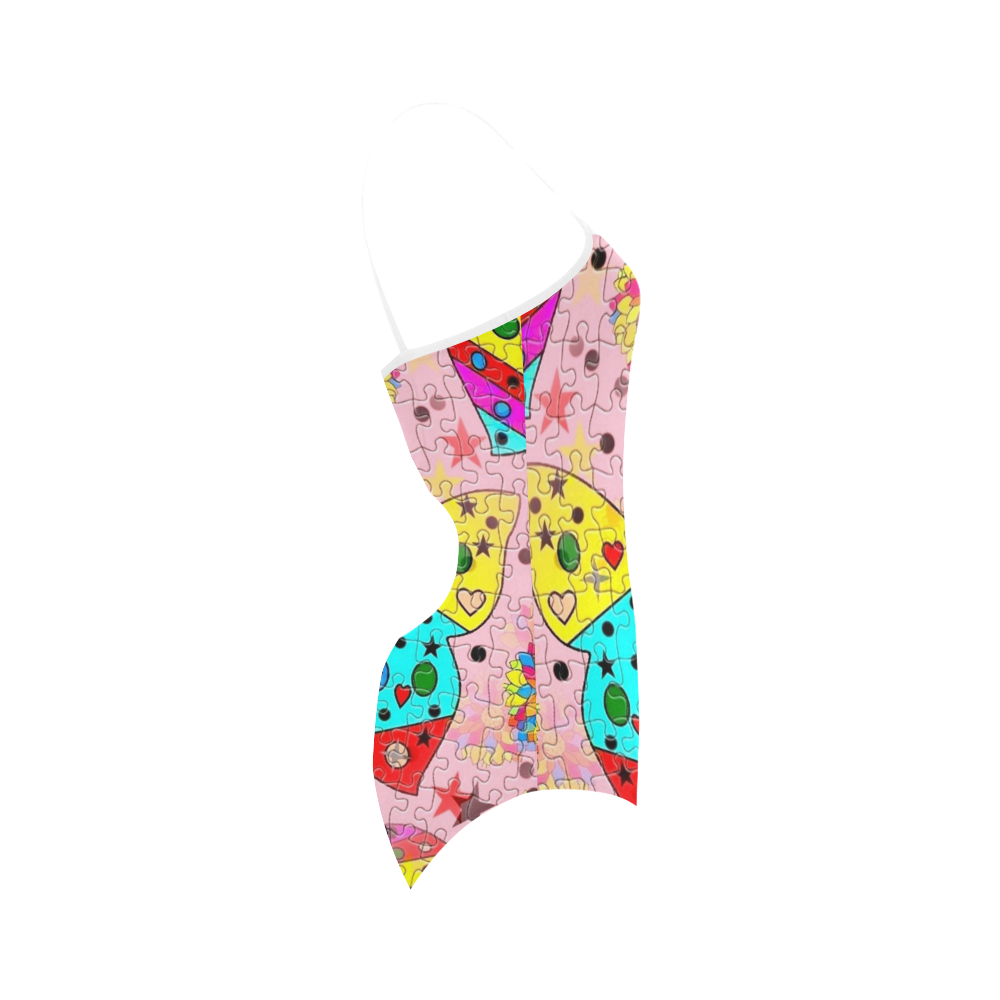 Butterfly Pop by Popart Lover Strap Swimsuit ( Model S05)