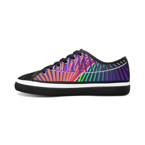 Colorful Rainbow Helix Women's Canvas Zipper Shoes/Large Size (Model 001)