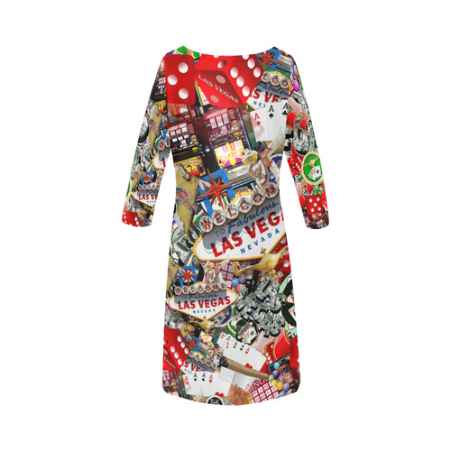 Las Vegas Icons - Gamblers Delight Round Collar Dress (D22)