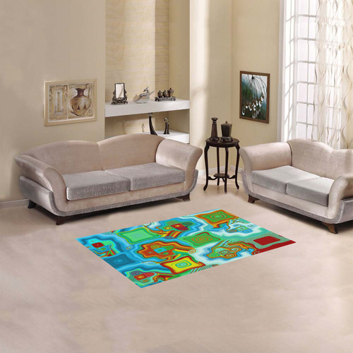 Mosaic Cool Colorful Abstract Fractal Art Area Rug 2'7"x 1'8‘’