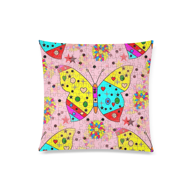 Butterfly Pop by Popart Lover Custom Zippered Pillow Case 20"x20"(Twin Sides)