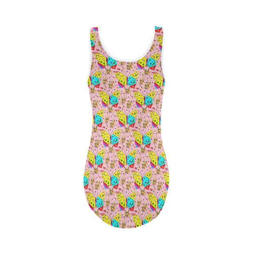 Butterfly Pop by Popart Lover Vest One Piece Swimsuit (Model S04)