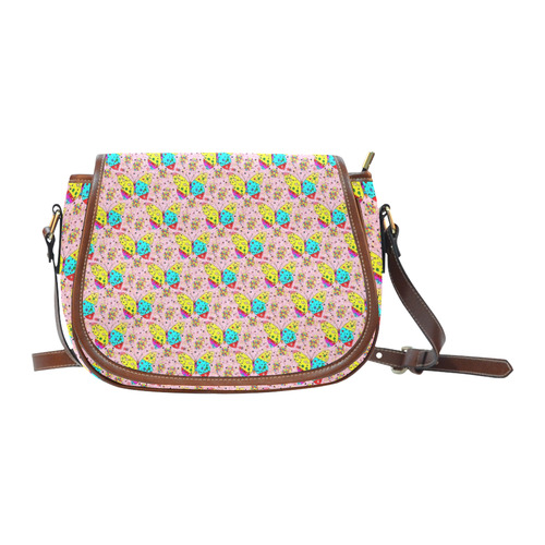 Butterfly Pop by Popart Lover Saddle Bag/Large (Model 1649)