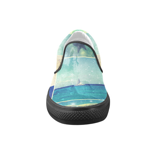 Starry Starry Caribbean Night Slip-on Canvas Shoes for Men/Large Size (Model 019)