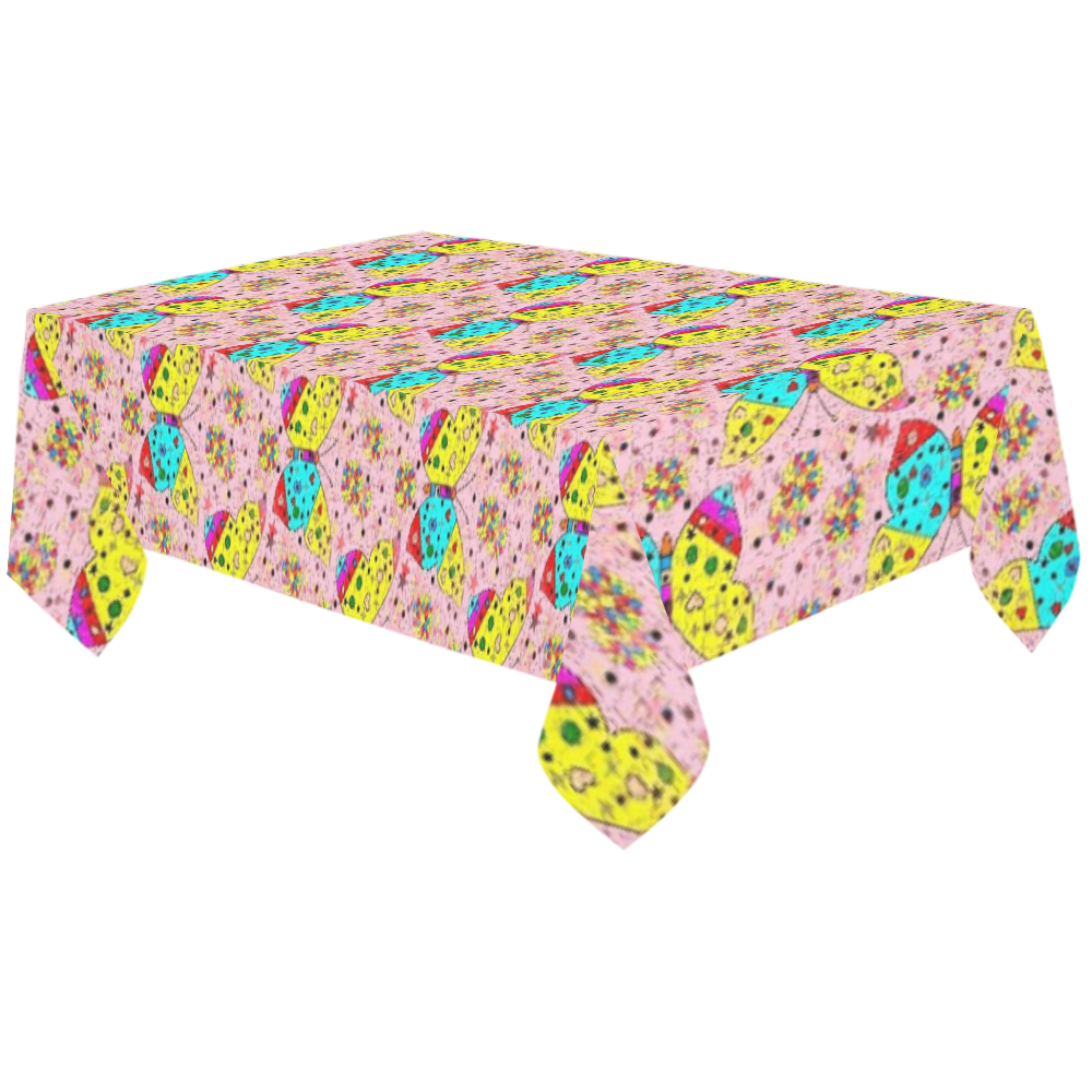 Butterfly Pop by Popart Lover Cotton Linen Tablecloth 60"x120"