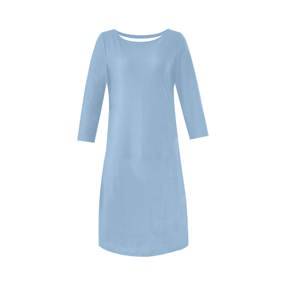 Airy Blue Round Collar Dress (D22)