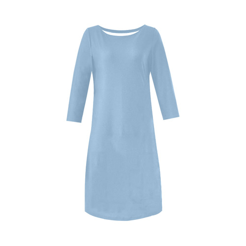 Airy Blue Round Collar Dress (D22)