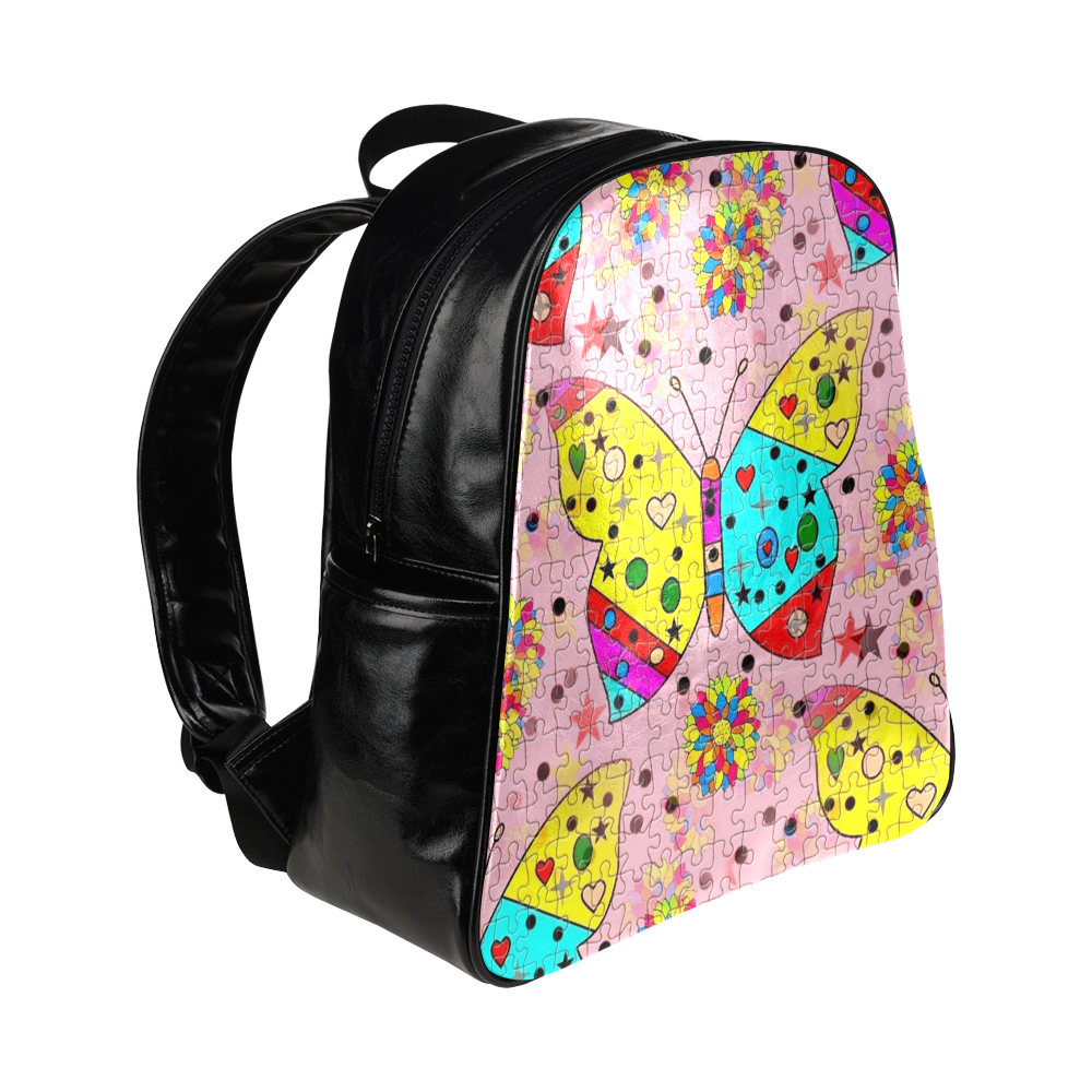 Butterfly Pop by Popart Lover Multi-Pockets Backpack (Model 1636)