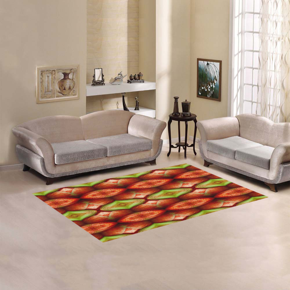 Melons Pattern Abstract Area Rug 5'x3'3''