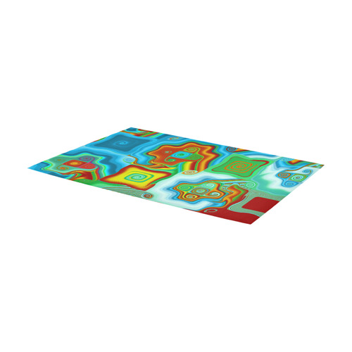 Mosaic Cool Colorful Abstract Fractal Art Area Rug 7'x3'3''